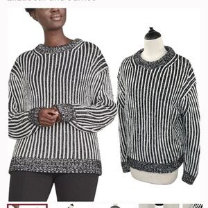 Elizabeth and James Size M Sweater 3D Plaited Crewneck Thick Chunky - small